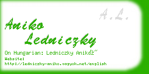 aniko ledniczky business card